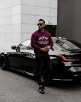 Bluza męska OLAVOGA VIROUS 2025 bordowa - maWer Fashion