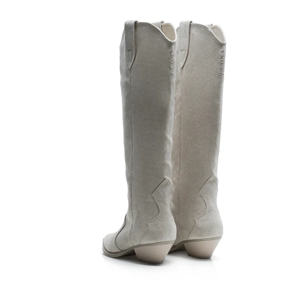 Buty kowbojki damske OLAVOGA POINT 2025 beż - maWer Fashion