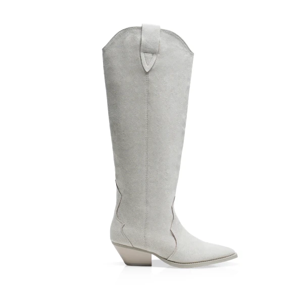 Buty kowbojki damske OLAVOGA POINT 2025 beż - maWer Fashion
