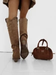 Buty kowbojki damske OLAVOGA POINT 2025 brąz - maWer Fashion