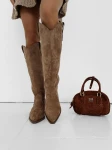 Buty kowbojki damske OLAVOGA POINT 2025 brąz - maWer Fashion