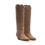Buty kowbojki damske OLAVOGA POINT 2025 brąz - maWer Fashion