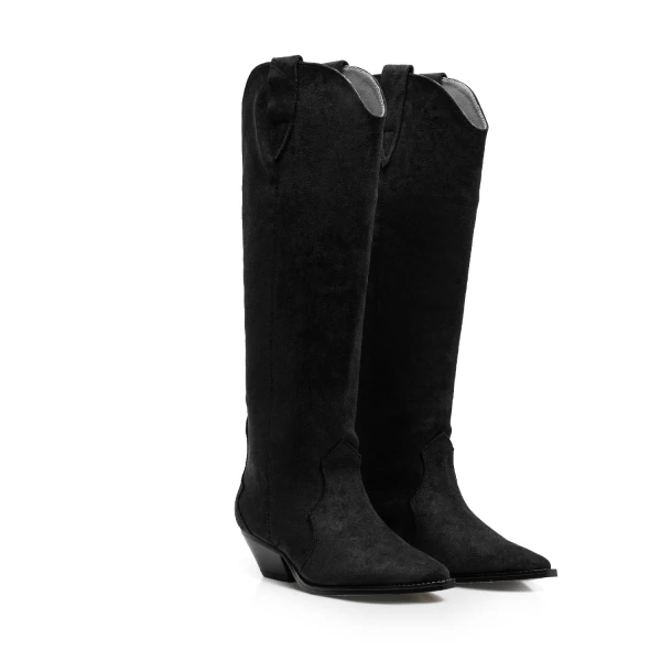 Buty kowbojki damske OLAVOGA POINT 2025 czarne - maWer Fashion