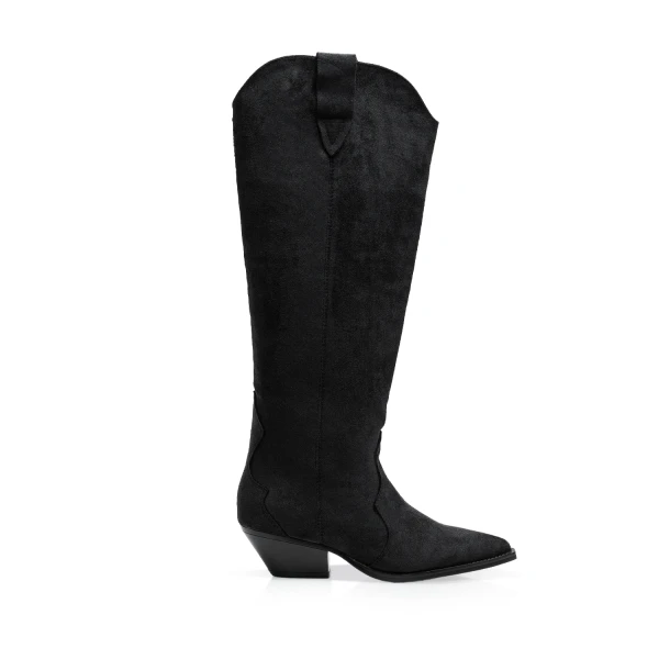 Buty kowbojki damske OLAVOGA POINT 2025 czarne - maWer Fashion