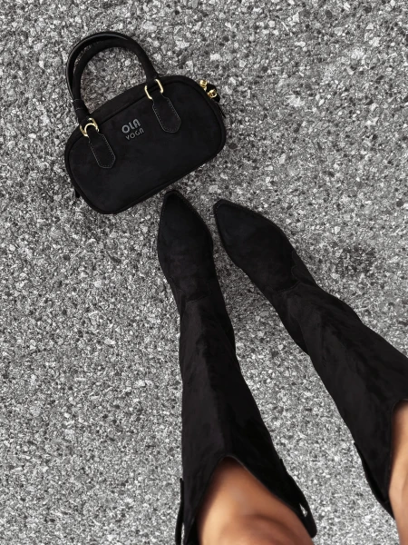 Buty kowbojki damske OLAVOGA POINT 2025 czarne - maWer Fashion