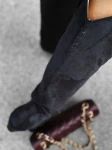 Buty kowbojki damske OLAVOGA POINT 2025 grafit - maWer Fashion