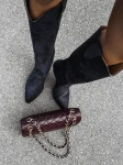 Buty kowbojki damske OLAVOGA POINT 2025 grafit - maWer Fashion
