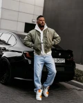 Bomberka kurtka męska OLAVOGA WOOLY 2025 khaki - maWer Fashion