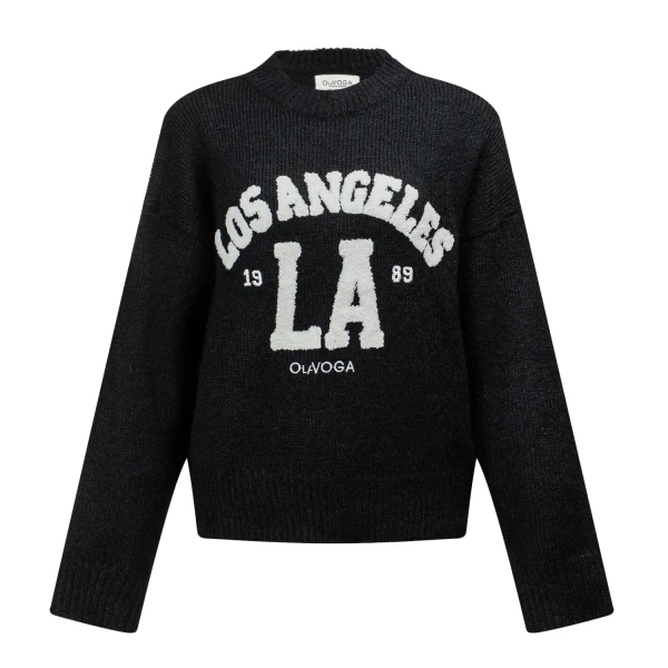 Sweter damski OLAVOGA LUURE 2025 czarny - maWer Fashion