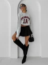 Sweter damski OLAVOGA LUURE 2025 szary - maWer Fashion