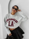 Sweter damski OLAVOGA LUURE 2025 szary - maWer Fashion