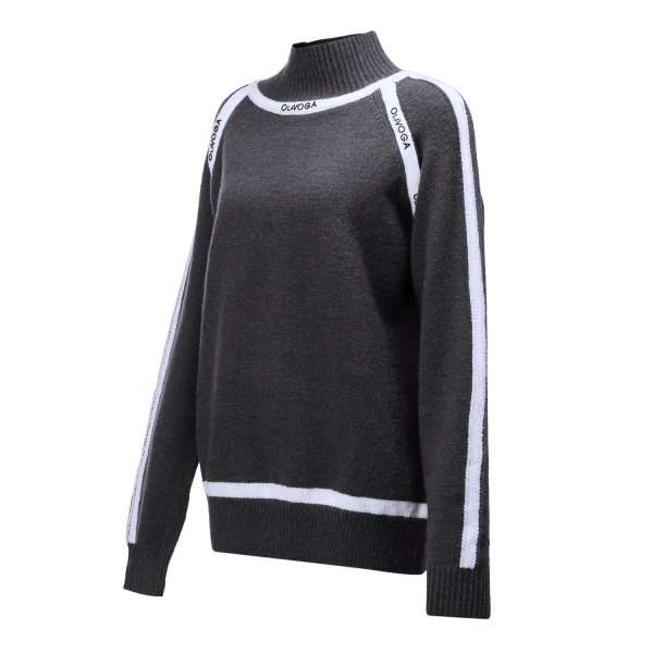 Sweter damski OLAVOGA WINTOR 2025 szary - maWer Fashion