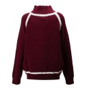 Sweter damski OLAVOGA WINTOR 2025 bordowy - maWer Fashion