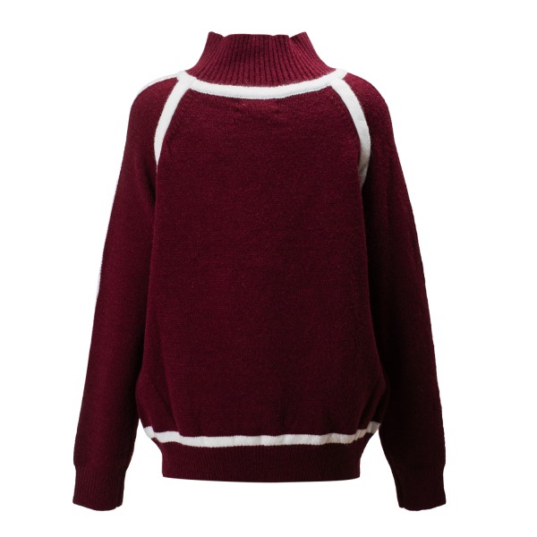 Sweter damski OLAVOGA WINTOR 2025 bordowy - maWer Fashion