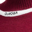 Sweter damski OLAVOGA WINTOR 2025 bordowy - maWer Fashion