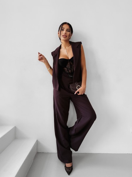 Komplet damski OLAVOGA MAJESTY 2025 brąz - maWer Fashion