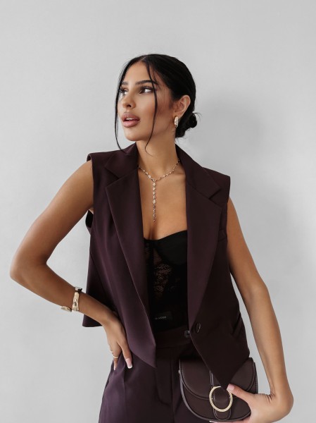 Komplet damski OLAVOGA MAJESTY 2025 brąz - maWer Fashion