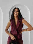 Komplet damski OLAVOGA MAJESTY 2025 bordo - maWer Fashion