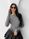 Bluzka damska OLAVOGA SAE 2025 ciemny szary - maWer Fashion