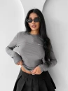Bluzka damska OLAVOGA SAE 2025 ciemny szary - maWer Fashion