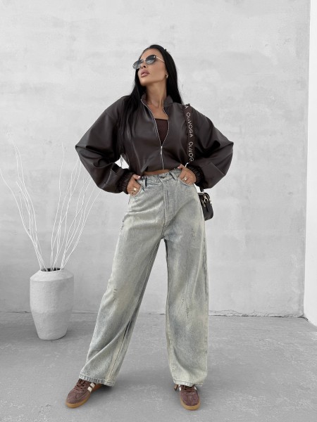 Kurtka damska OLAVOGA SOFT SHADOW 2025 brąz - maWer Fashion