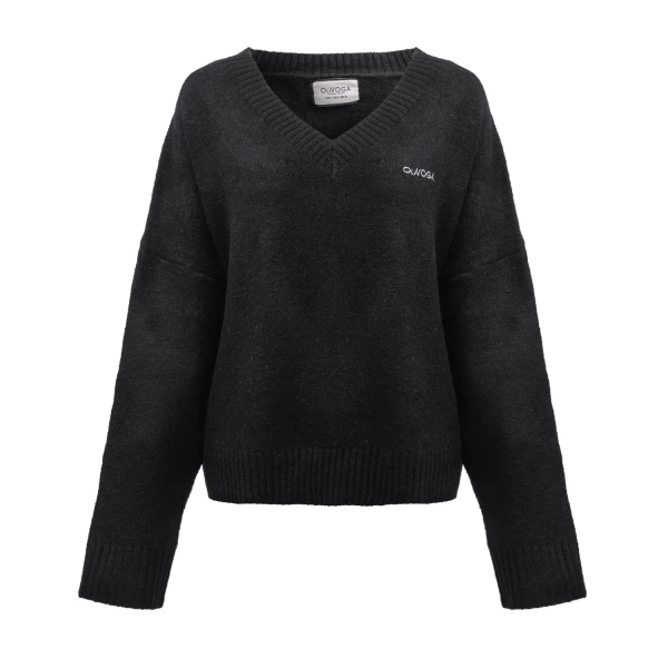 Sweter damski OLAVOGA ZOTO 2025 czarny - maWer Fashion