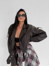 Kurtka ramoneska damska OLAVOGA RAVEN EDGE 2025 brąz - maWer Fashion