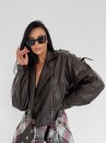 Kurtka ramoneska damska OLAVOGA RAVEN EDGE 2025 brąz - maWer Fashion