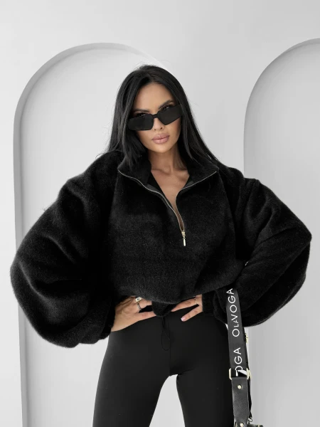 Bluza damska OLAVOGA OATWOOD 2025 czarna - maWer Fashion