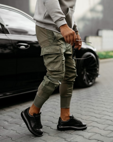 Spodnie męskie OLAVOGA FLYNN 2025 khaki - maWer Fashion