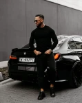 Sweter męski OLAVOGA MEW 2025 czarny - maWer Fashion
