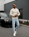 Sweter męski OLAVOGA MEW 2025 ecru - maWer Fashion