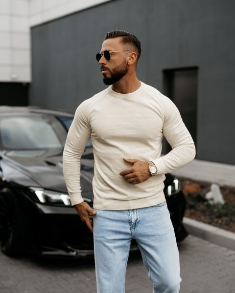Sweter męski OLAVOGA MEW 2025 ecru - maWer Fashion