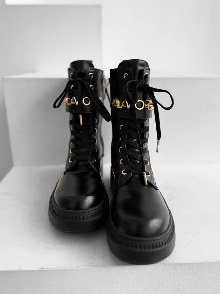 Buty workery damskie OLAVOGA DICE 2025 czarne - mawershop