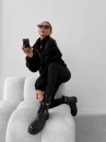 Buty workery damskie OLAVOGA DICE 2025 czarne - mawershop