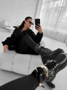Buty workery damskie OLAVOGA DICE 2025 czarne - mawershop