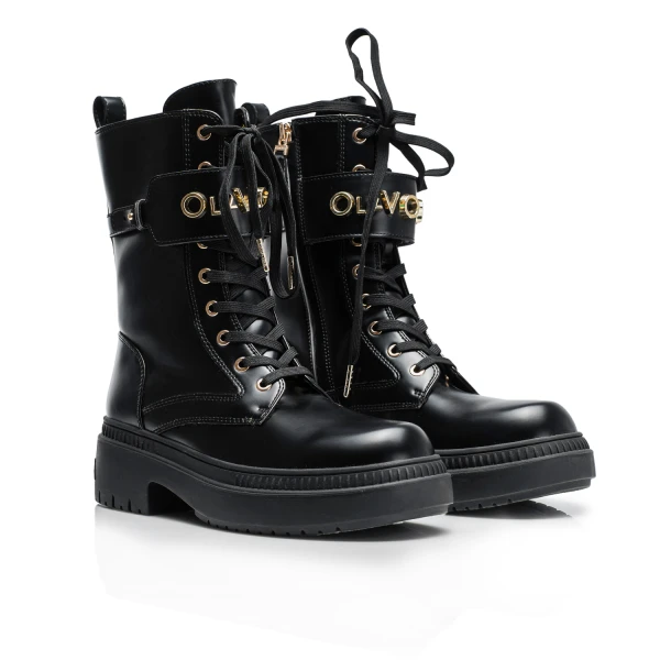 Buty workery damskie OLAVOGA DICE 2025 czarne - mawershop