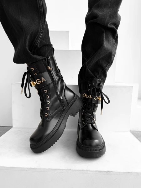 Buty workery damskie OLAVOGA DICE 2025 czarne - mawershop