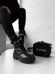 Buty workery damskie OLAVOGA DICE 2025 czarne - mawershop