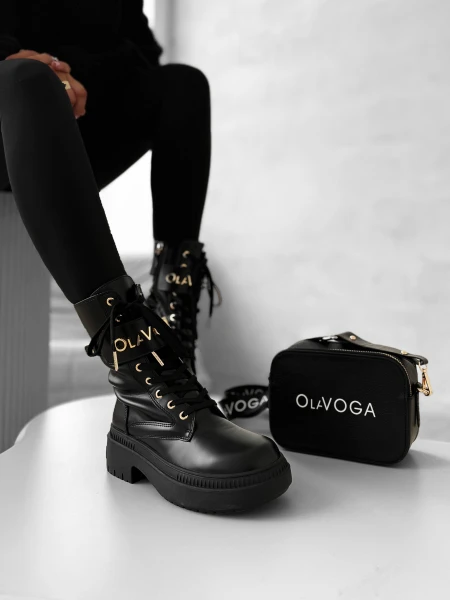 Buty workery damskie OLAVOGA DICE 2025 czarne - mawershop