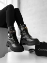 Buty workery damskie OLAVOGA DICE 2025 czarne - mawershop