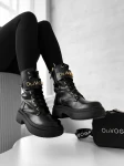 Buty workery damskie OLAVOGA DICE 2025 czarne - mawershop