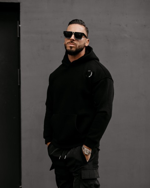 Bluza męska OLAVOGA ZAER 2025 czarna - maWer Fashion