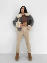 Spodnie damskie OLAVOGA DEWDROP 2025 beż - maWer Fashion
