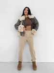 Spodnie damskie OLAVOGA DEWDROP 2025 beż - maWer Fashion