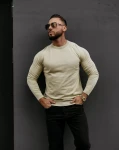 Sweter męski OLAVOGA MEW 2025 oliwkowy - mawershop