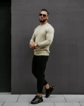 Sweter męski OLAVOGA MEW 2025 oliwkowy - mawershop