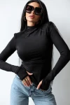 Bluzka damska OLAVOGA BESO 2025 czarna - maWer Fashion
