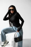 Bluzka damska OLAVOGA BESO 2025 czarna - maWer Fashion