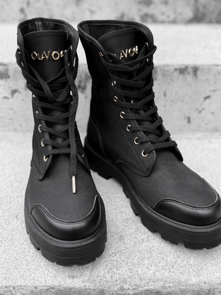 Buty damskie workery OLAVOGA PASSY 2025 czarne - mawershop.pl